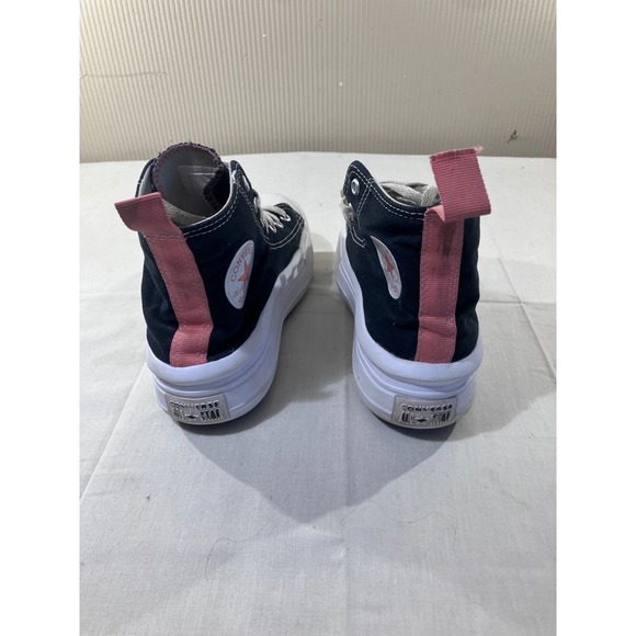 Converse Chuck Taylor All Star Lift Platform High Top Kids Shoes Black Pink - Picture 5 of 12